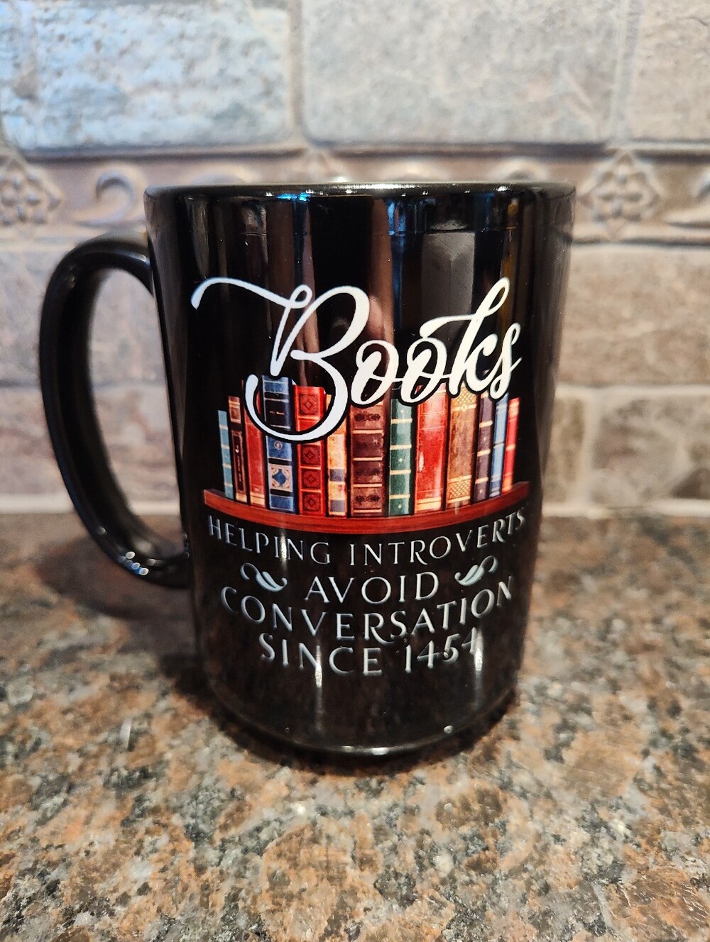 Books Mug - Helping Introverts Avoid Conversation Since 1454